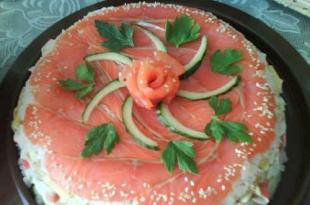 Салат ролл с лососем рецепт